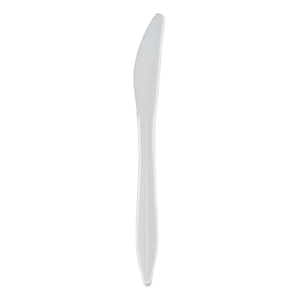 Berkley Square Mediumweight Polypropylene Cutlery, Knife, White, PK1000 1011000